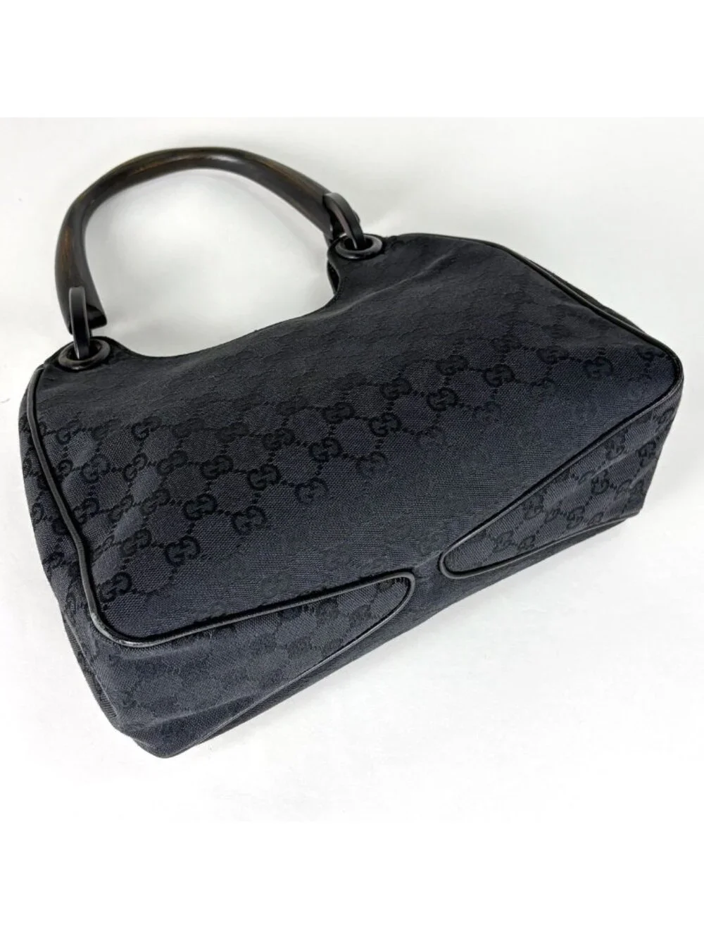 Gucci Shoulder Bag GG Pattern Canvas Black